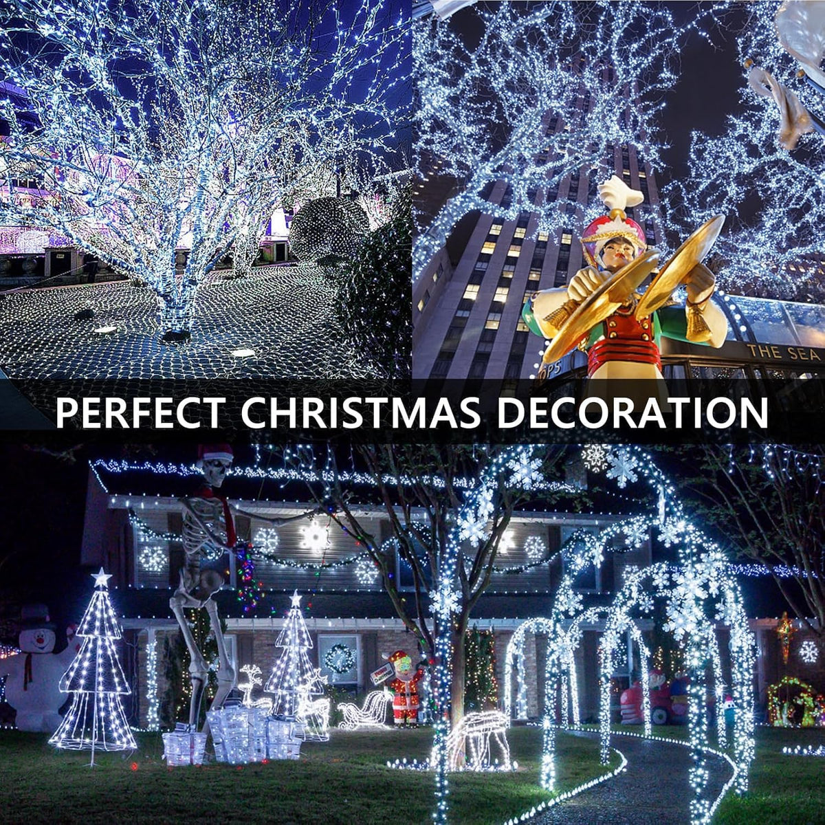 Luces de Navidad en racimo de 1000 luces LED de 50 pies, luces de á...