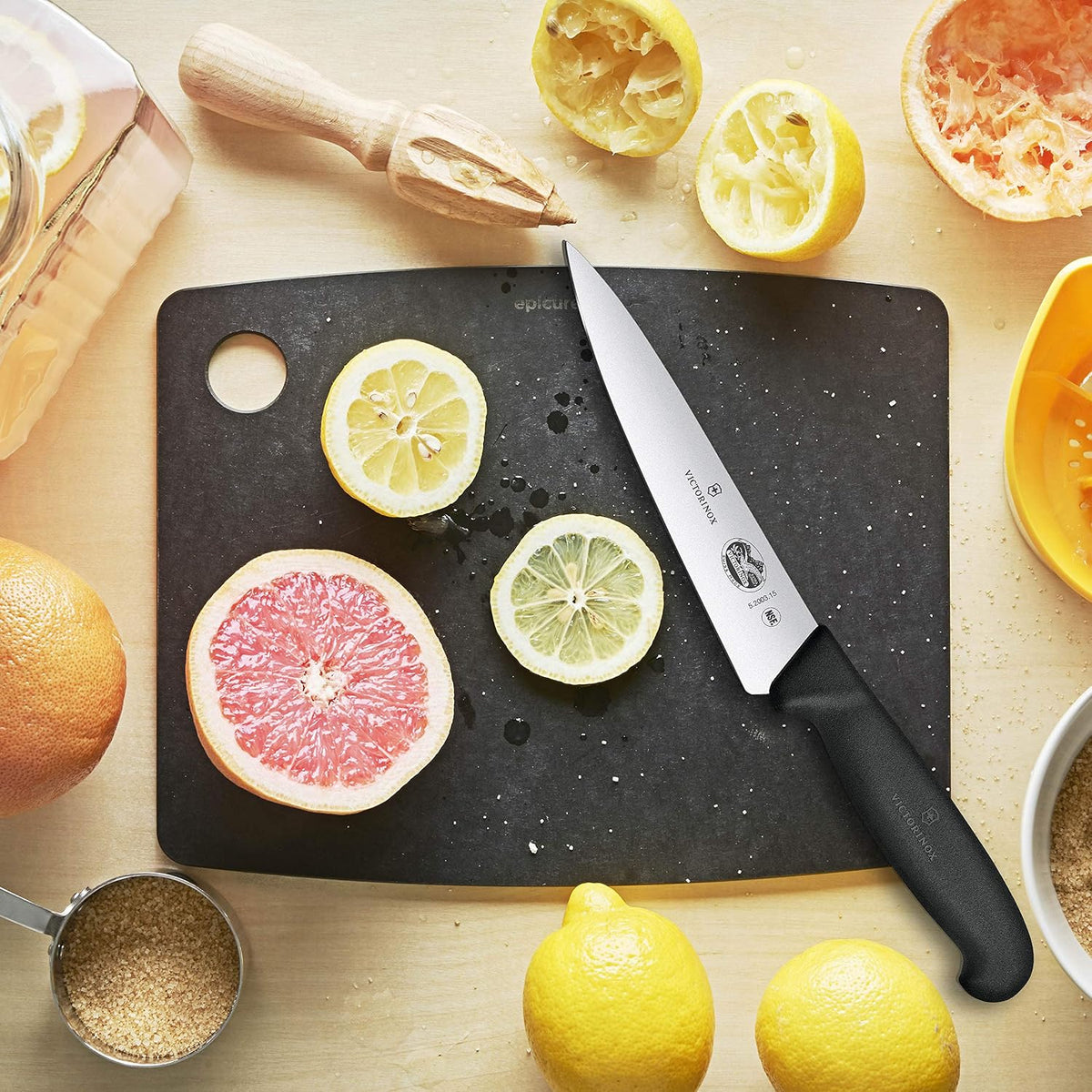 Cuchillo de chef Victorinox, cuchillo pequeño de 5 pulgadas con man...