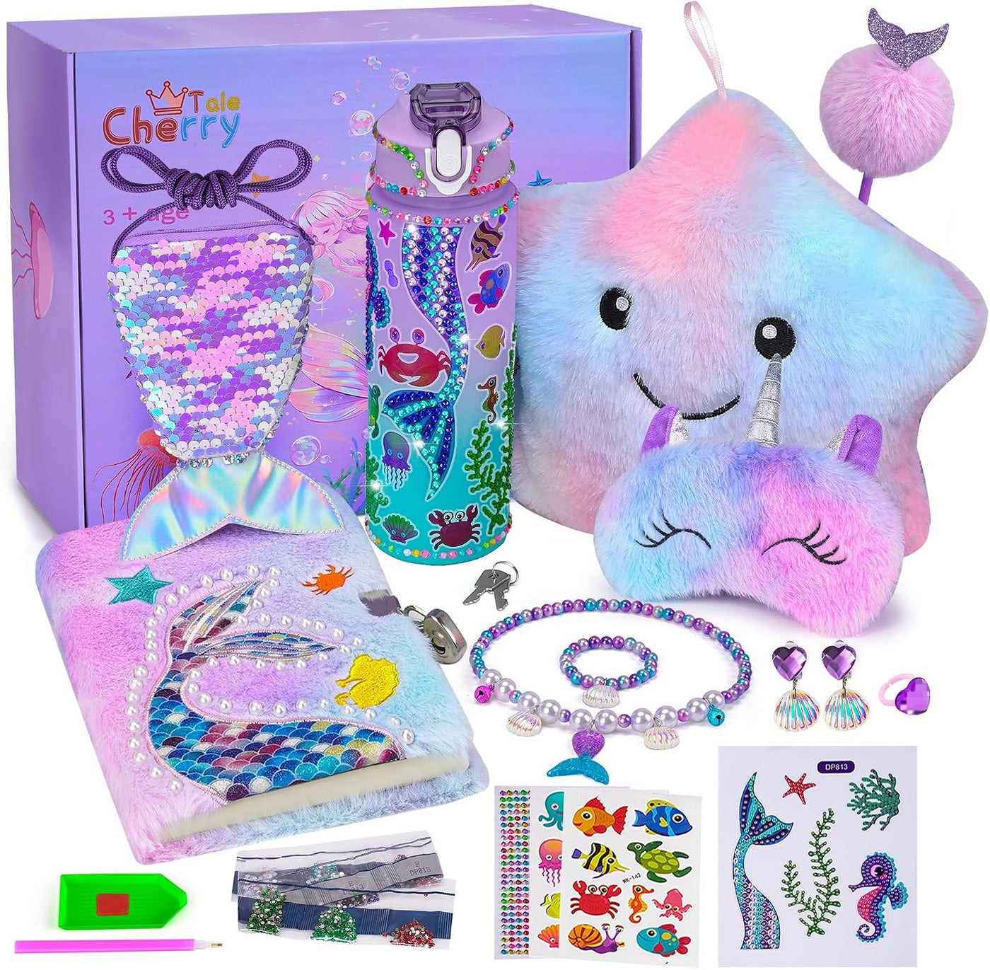 Cherry Tale Regalos de sirena para niñas de 4 a 6 años, juguetes de...
