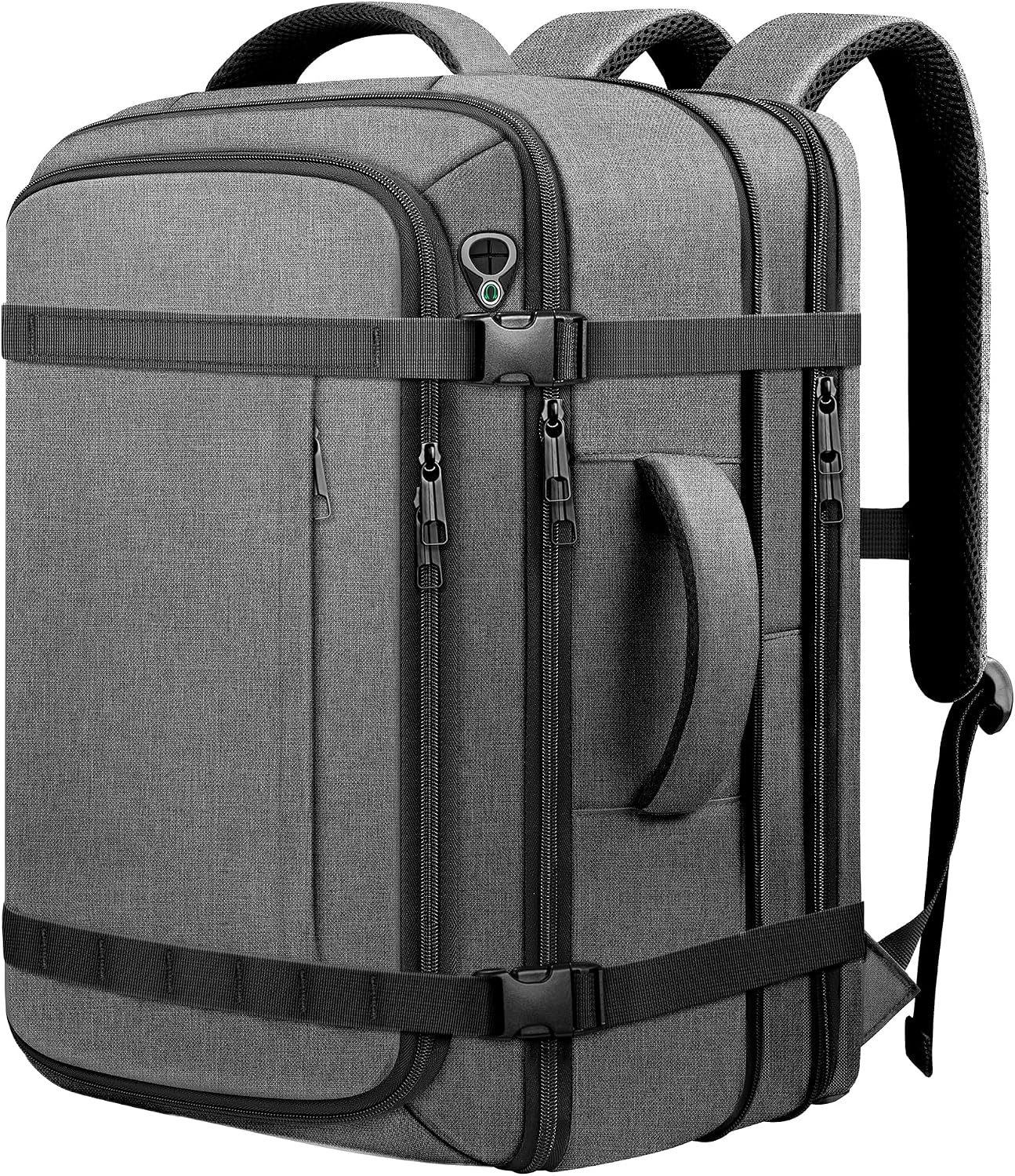 HULVION Mochila de viaje, mochila de mano expandible resistente al...
