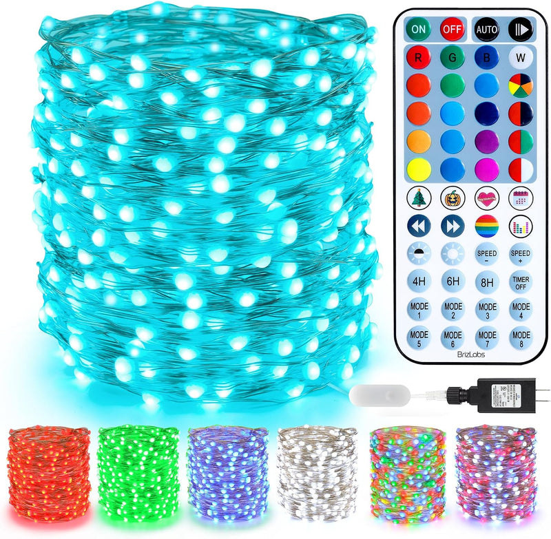 BrizLabs - Guirnalda de luces de Halloween, 200 luces LED que cambi...