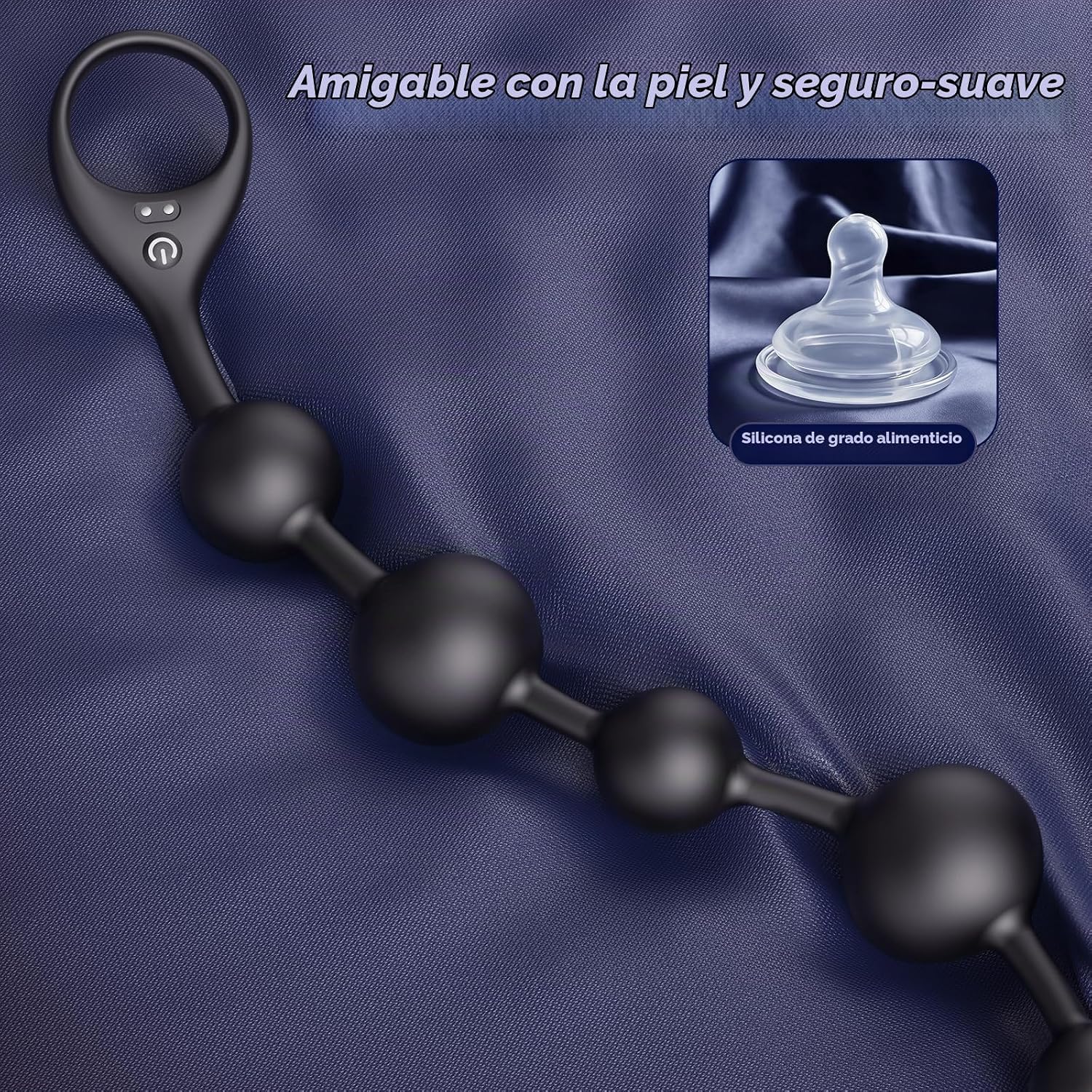 BEISAR Vibrador anal de 15.35 pulgadas con tapón a tope \u2013 Masa...