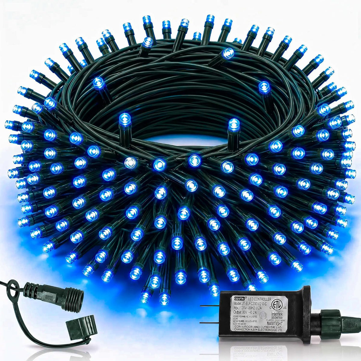 TW SHINE Luces de Navidad, 200 luces LED de 66 pies para exteriores...