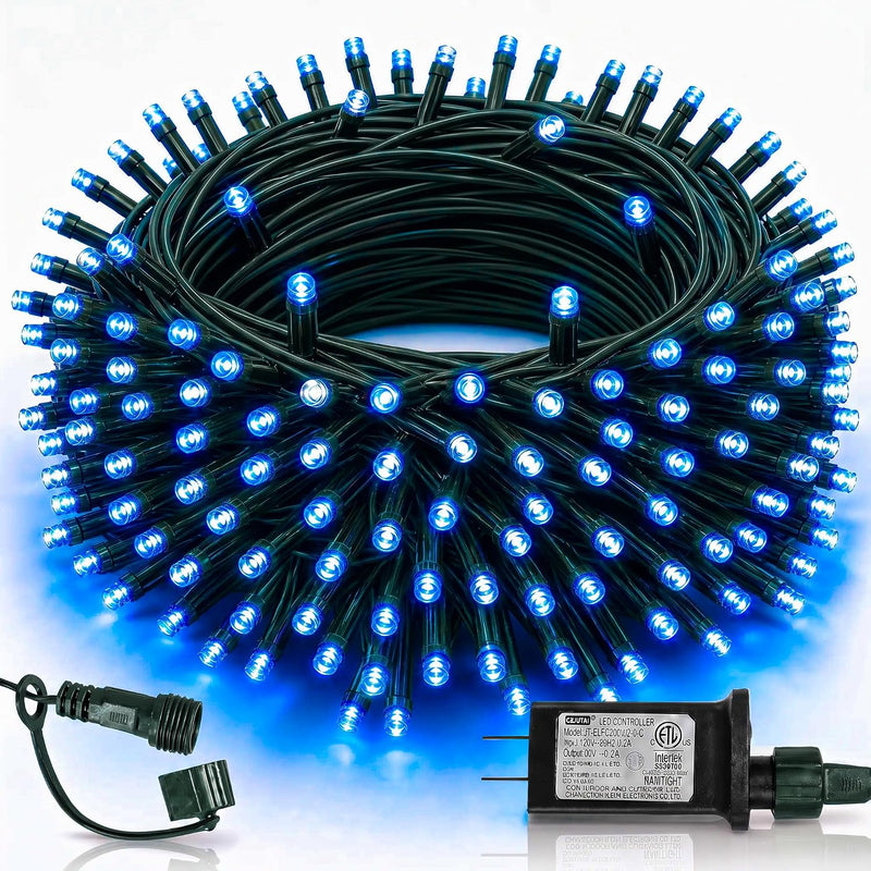 TW SHINE Luces de Navidad, 200 luces LED de 66 pies para exteriores...