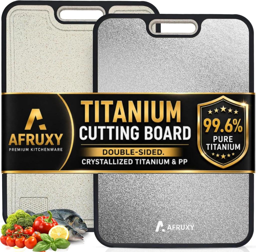Tabla de cortar de doble cara de titanio Afruxy - 16 pulgadas - Rev...