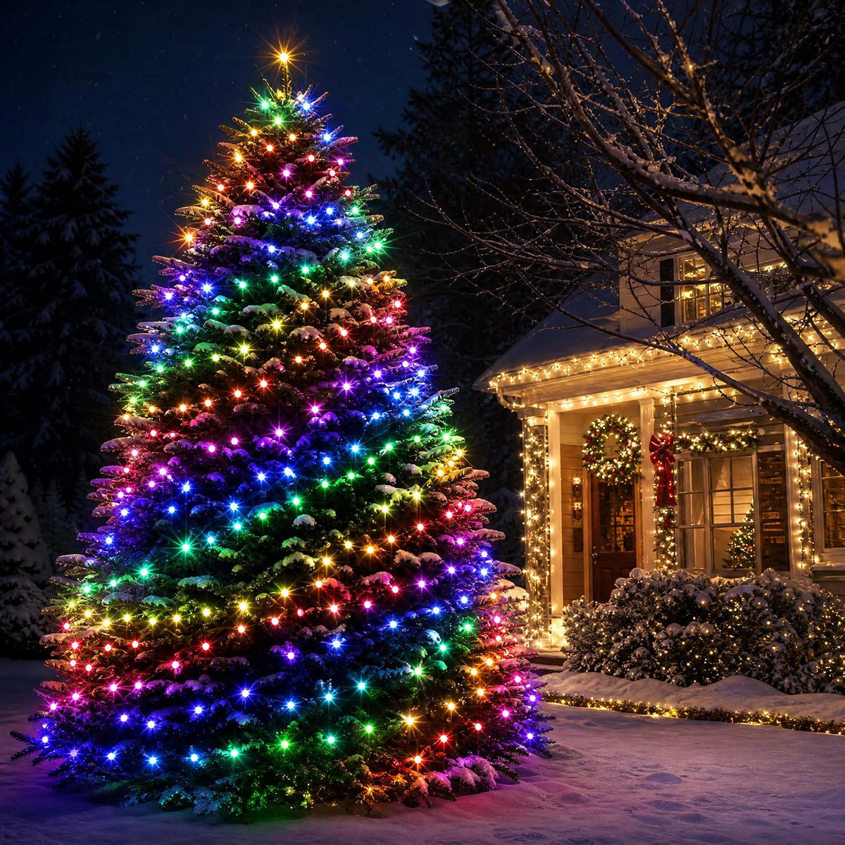 Dazzle Bright Guirnalda de luces inteligentes de Navidad, 98 pies,...