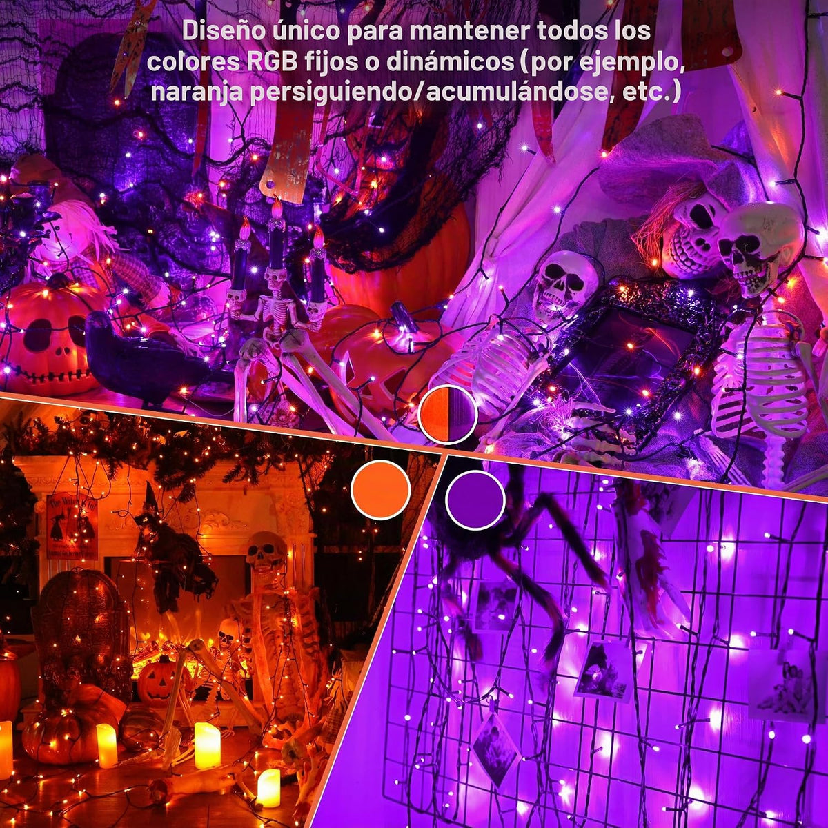 Brizled - Luces de Navidad RGB, 50 metros 500 LED Cadena de Luces q...