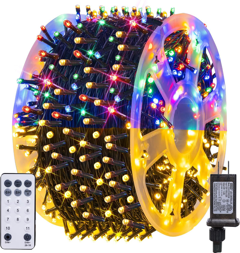 Dazzle Bright Luces de Navidad que cambian de color, 164 pies, 500...