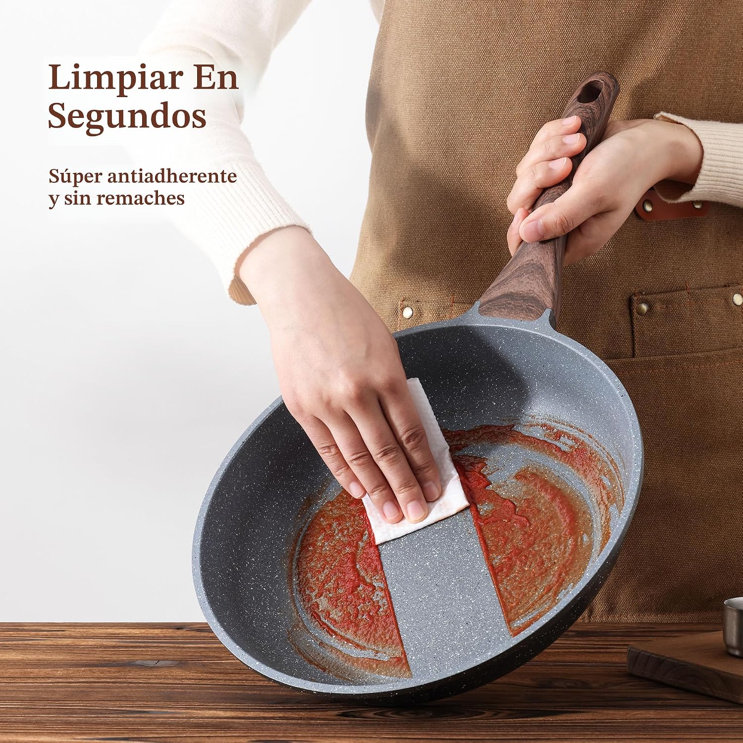 SENSARTE Sartén Antiadherente para Freír, Sartén para Tortilla con...