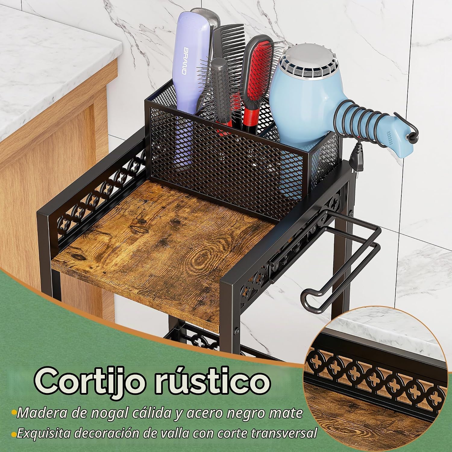 DYUTFZU Organizador de baño de 3 niveles y estante de almacenamient...