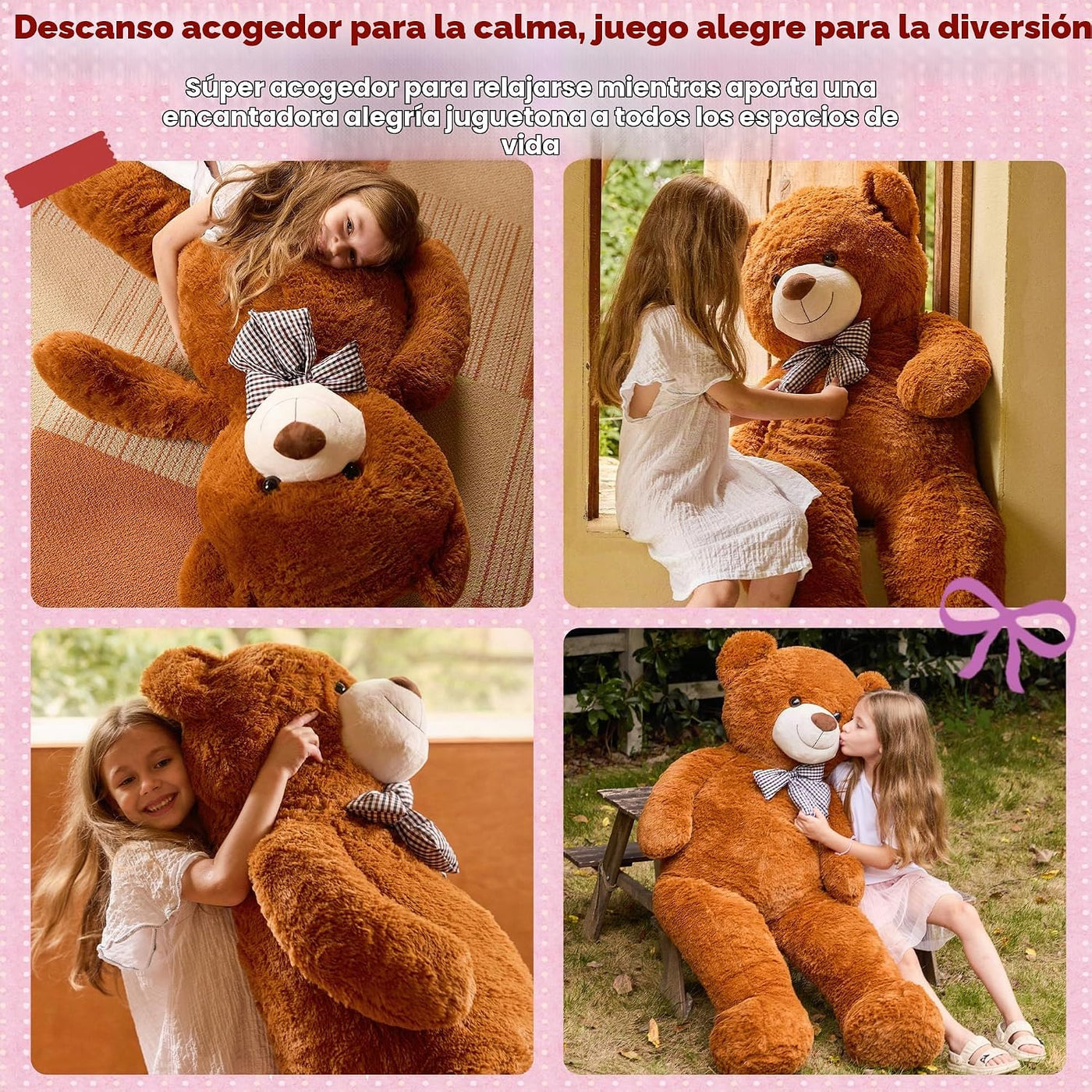 Oso de peluche gigante grande de 47 pulgadas, animales de peluche,...