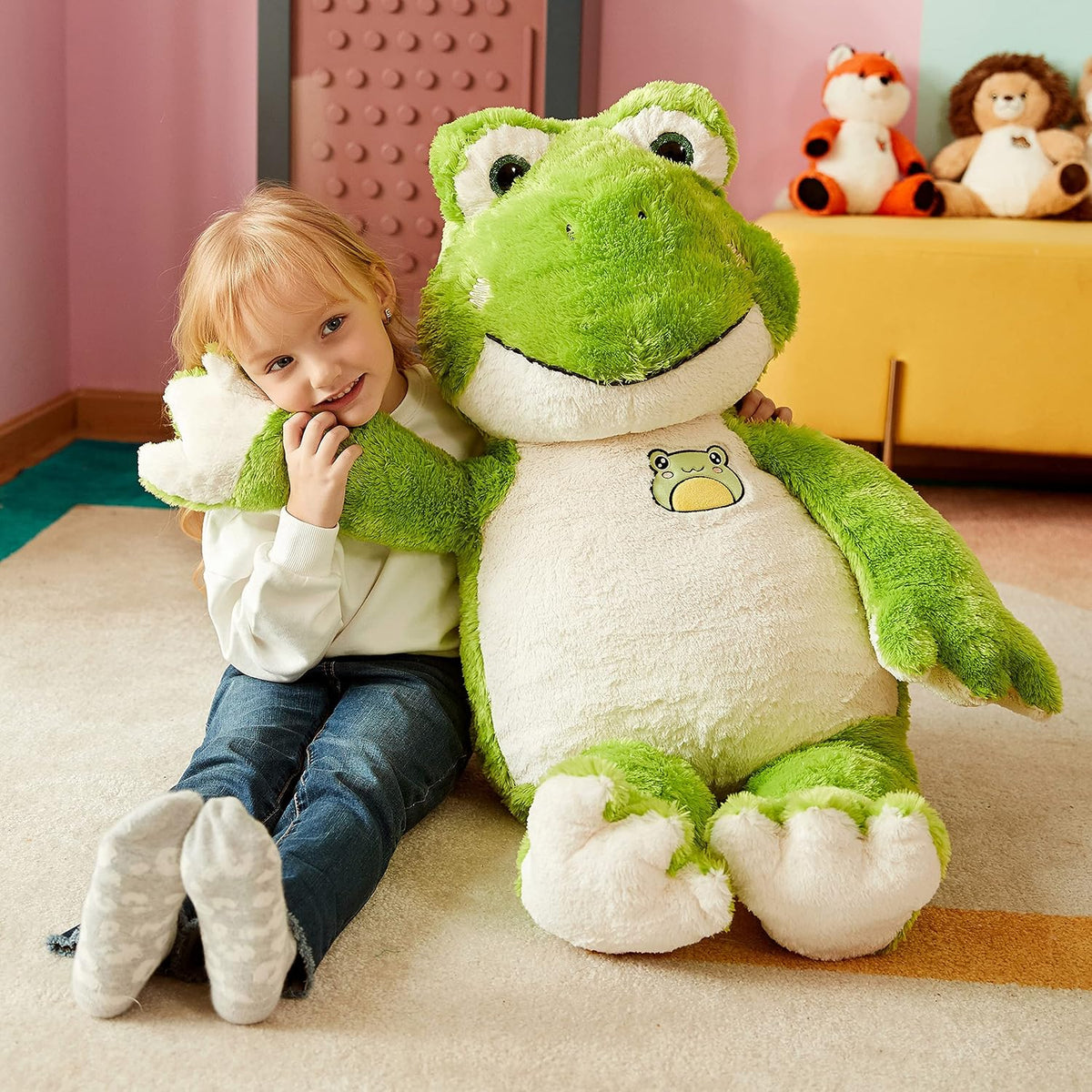 IKASA Juguete de peluche de rana gigante, 30 pulgadas, grande, enor...