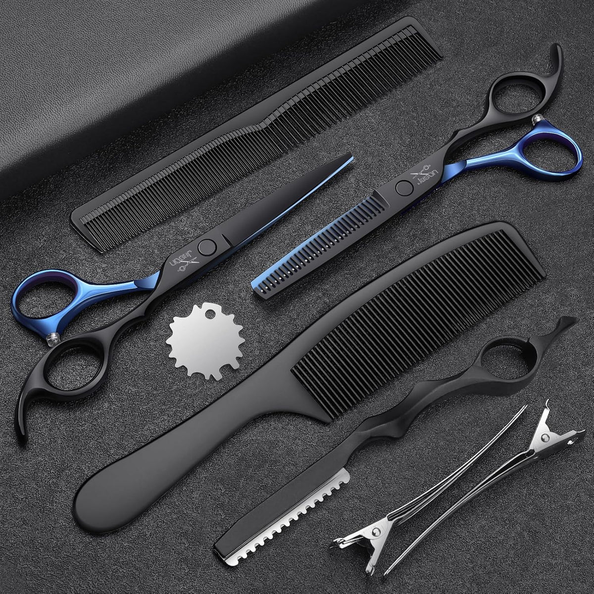 JASON Kit de tijeras de corte de cabello, juego profesional de 10 t...