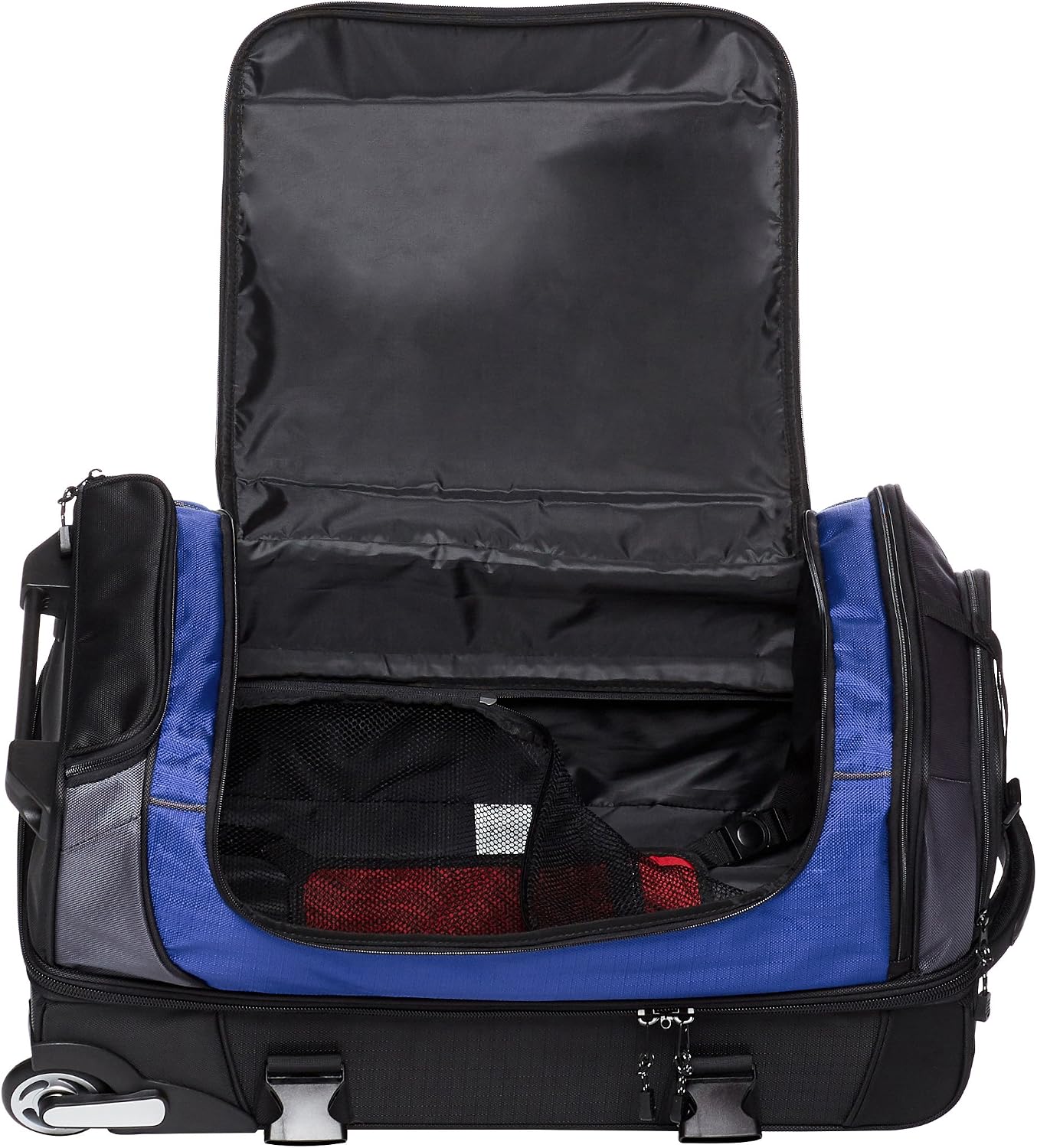 Amazon Basics - Bolsa con ruedas de Ripstop, Azul