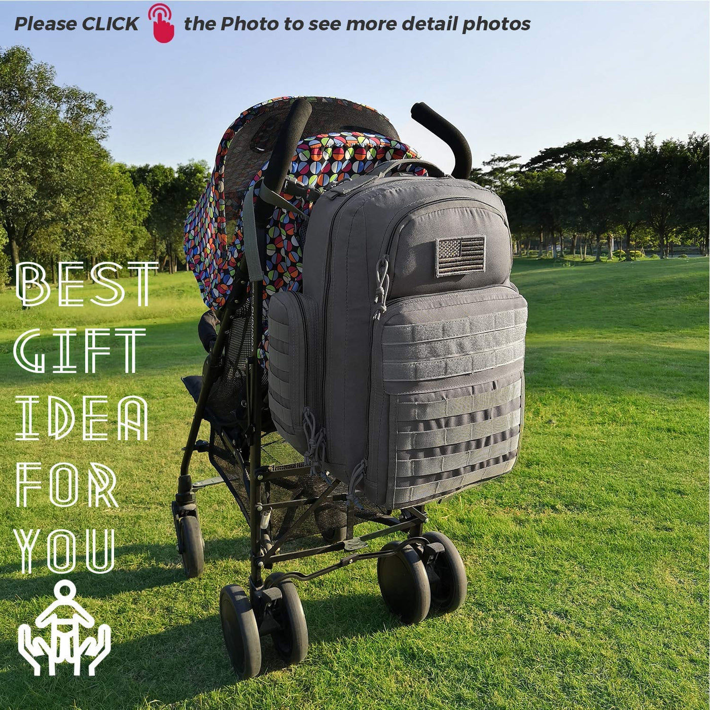 DBTAC - Mochila para pañales para papá, bolsa de pañales grande par...