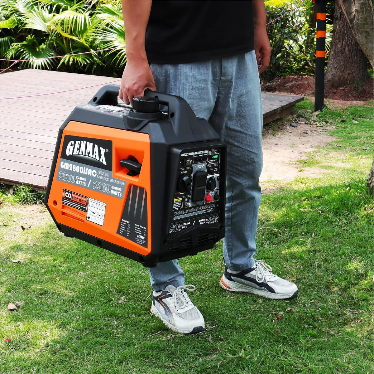 Generador portátil GENMAX, motor de gas ultrasilencioso de 2800 W,...