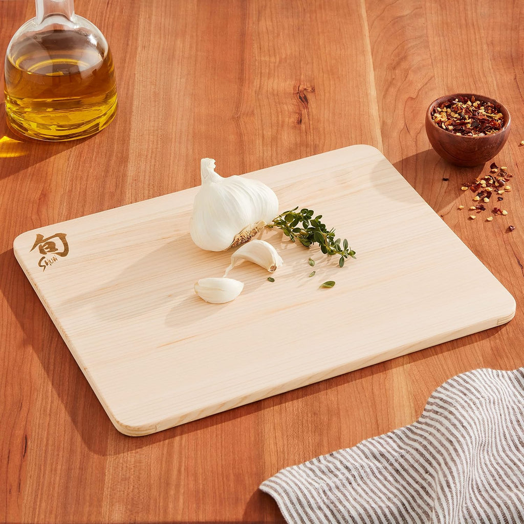 Shun Cutlery - Tabla de cortar pequeña Hinoki, 10.75" x 8.25...