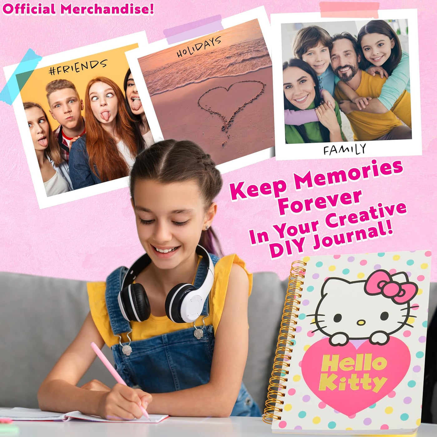 Kit de Diario DIY Hello Kitty para Niñas Adolescentes Cuaderno en E...
