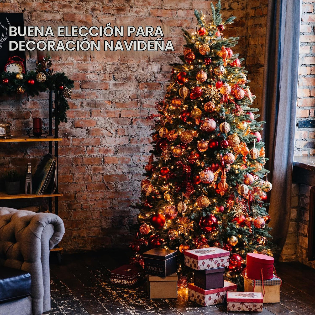 TW SHINE Luces de Navidad, 1000 luces LED de 328 pies para árbol de...