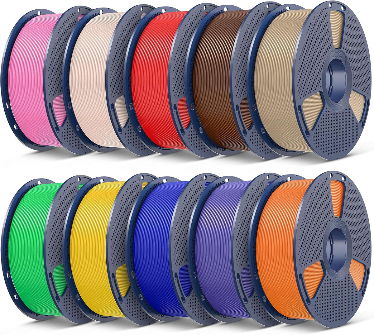 SUNLU Filamento de impresora 3D PLA Plus, 0.07 in, 10 colores | Her...