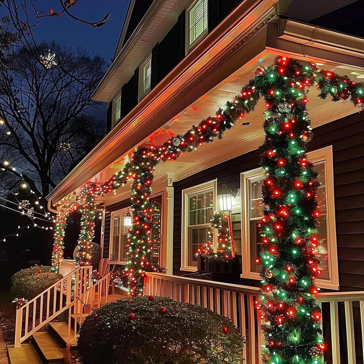 TW SHINE luces de Navidad, 600 luces LED de 196 pies, tira de luces...