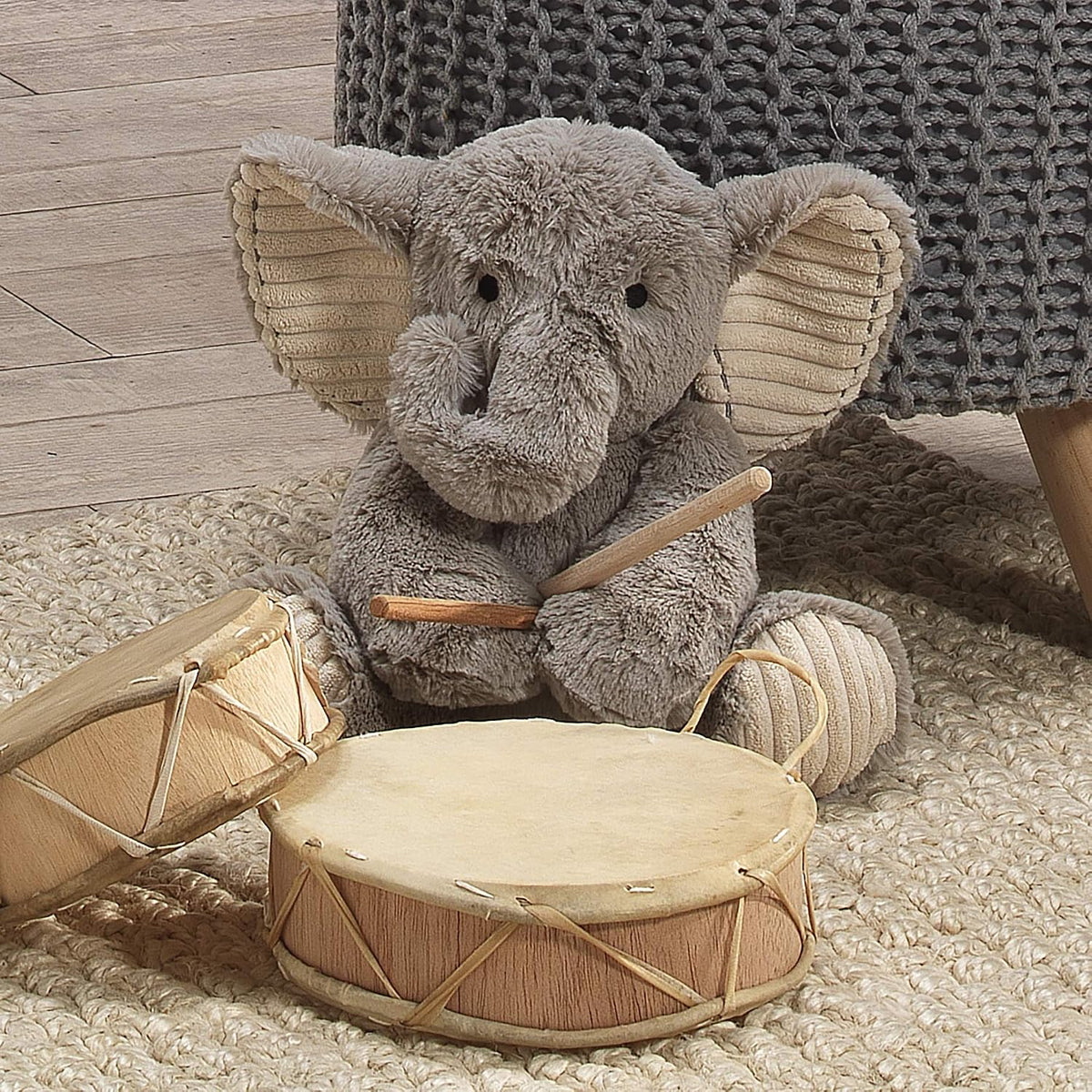 Lambs &amp; Ivy Jungle Safari - Peluche de elefante de peluche, col...