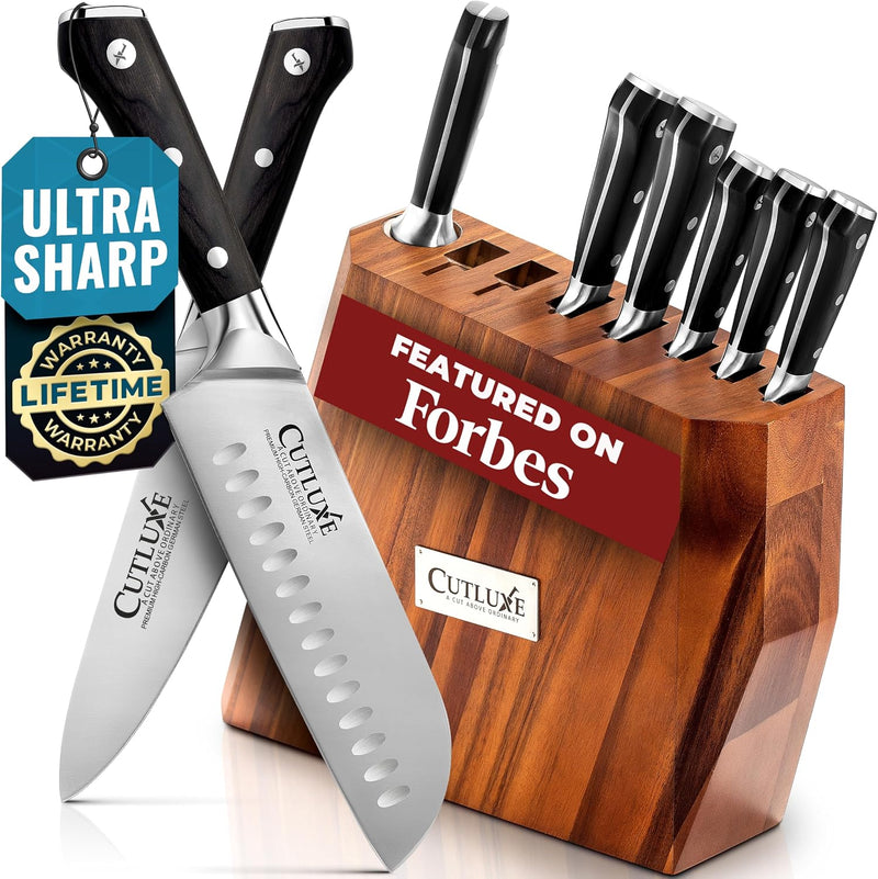 Cutluxe Juego de cuchillos de cocina \u2013 Juego de 8 cuchillos de...