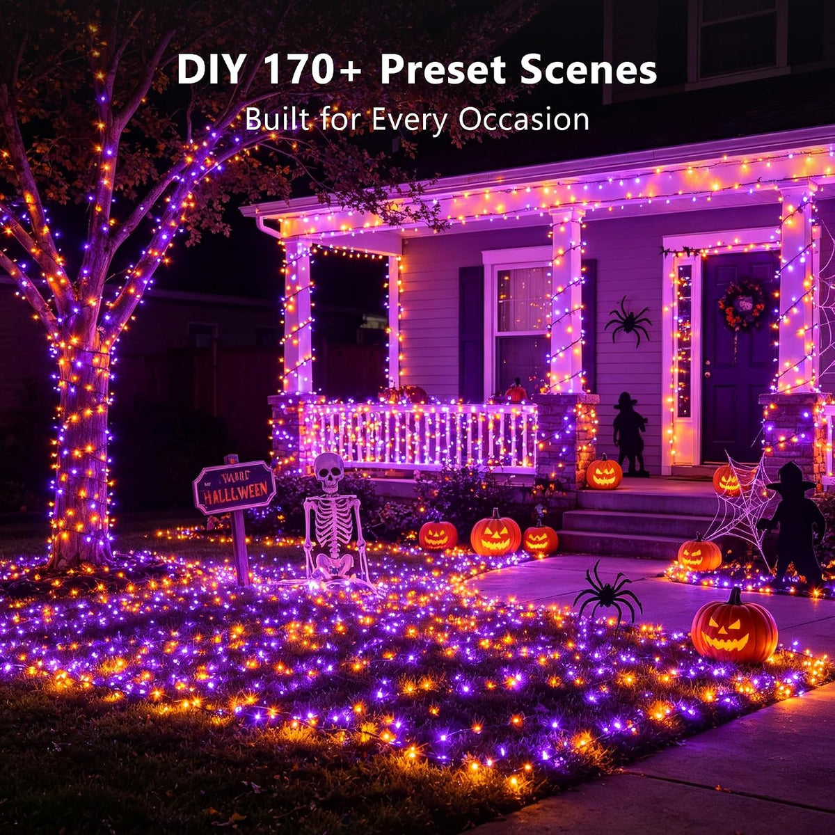 Brizled - Luces inteligentes de Halloween 1, 66 pies, 200 luces LED...