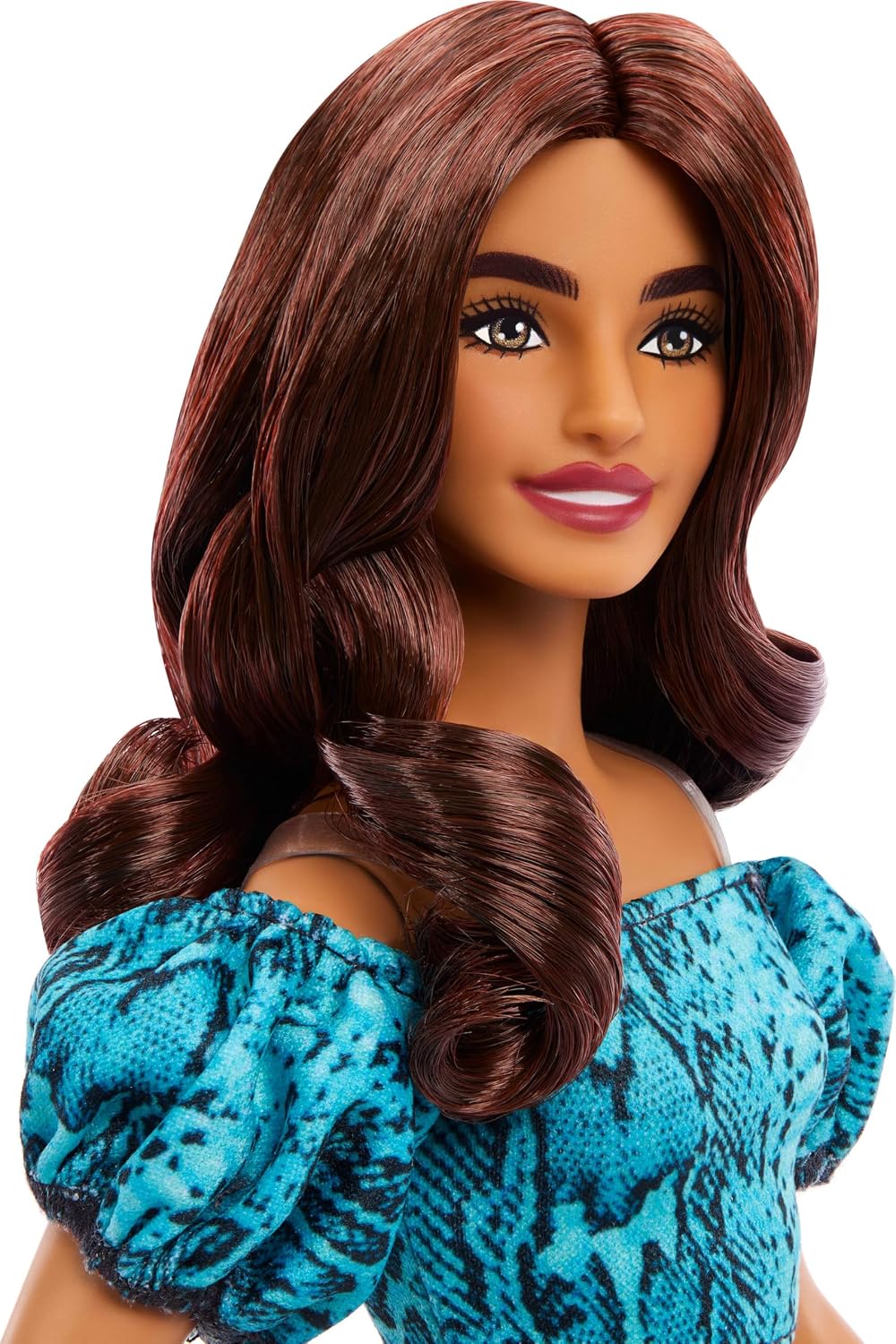 Barbie Fashionistas Style Doll #250 con cabello castaño, con falda...