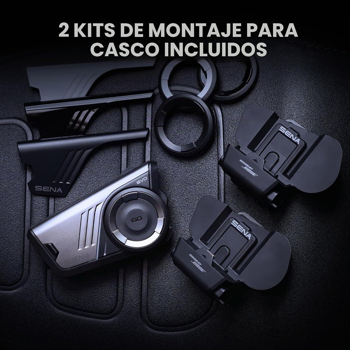 Sena 60S EVO - Auriculares de comunicación Bluetooth para motocicle...