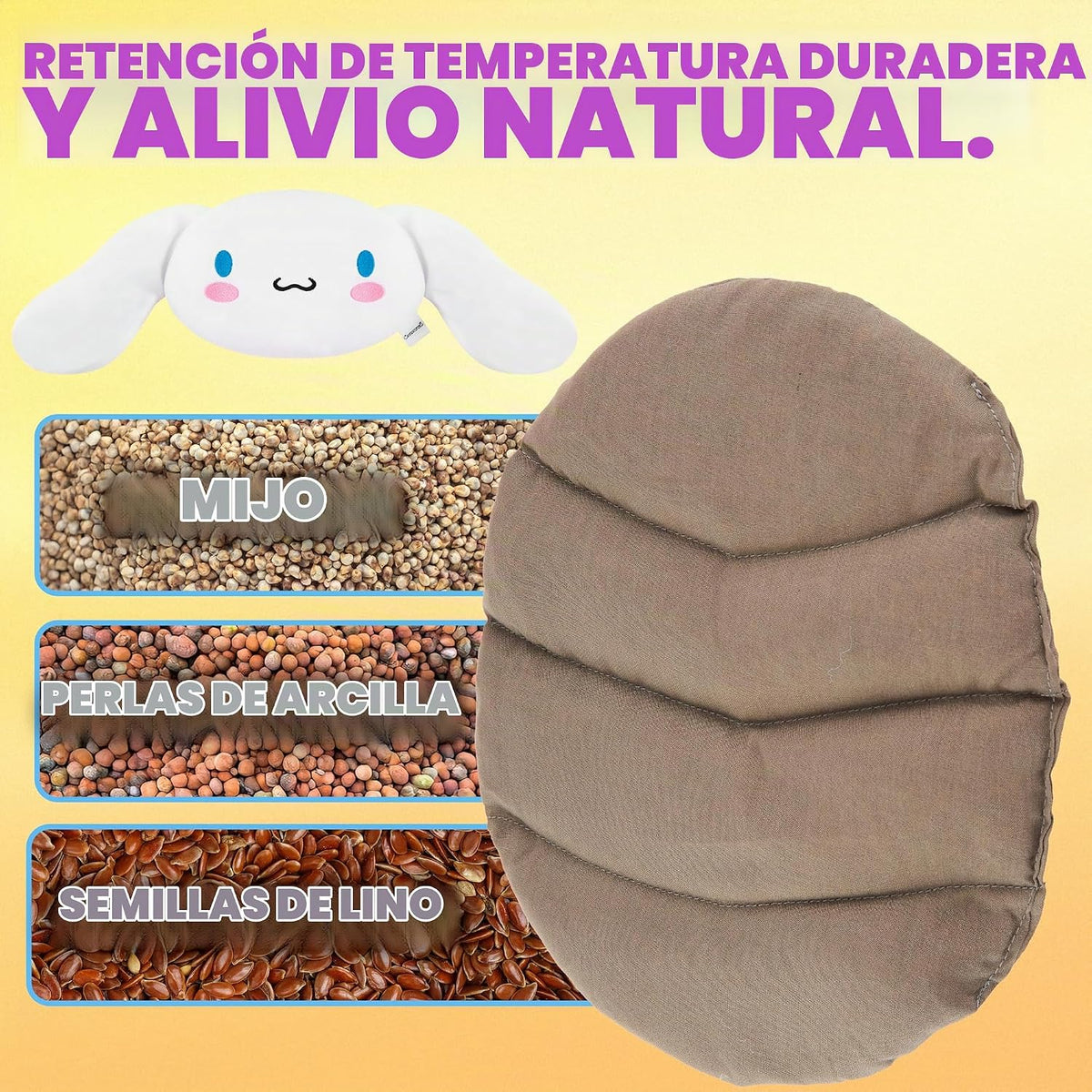 Hello Kitty Sanrio - Almohadilla térmica para microondas para cuell...