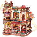 ROKR Moving Dream Coffee Factory DIY Kit de casa en miniatura – Rom...