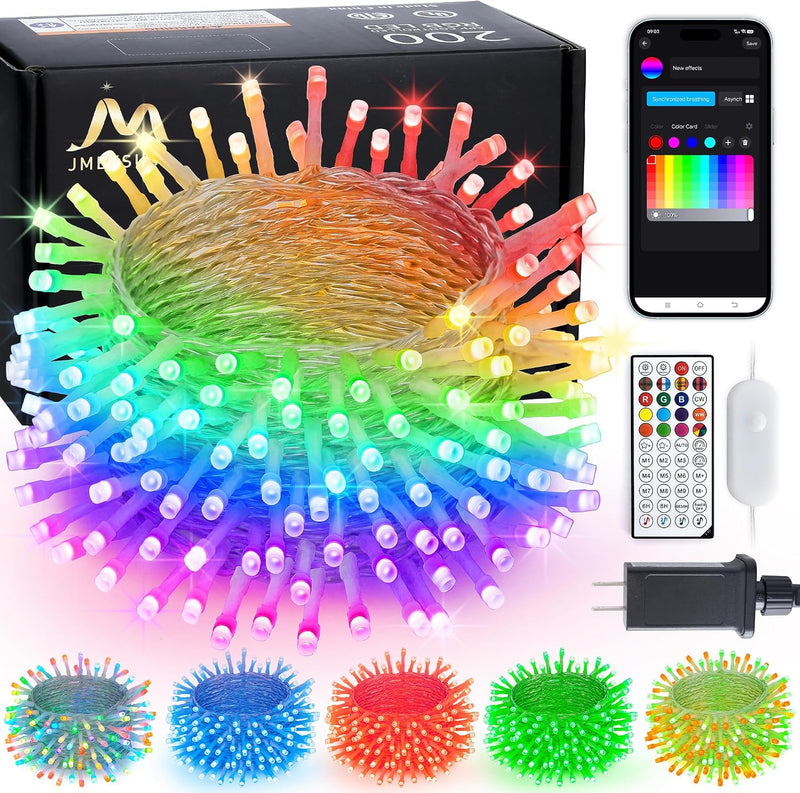 JMEXSUSS 200 luces LED RGB para exteriores, interiores, luces de Ha...