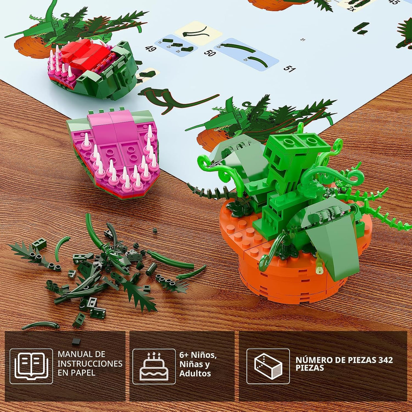 Buildify Audrey II Flor Caníbal