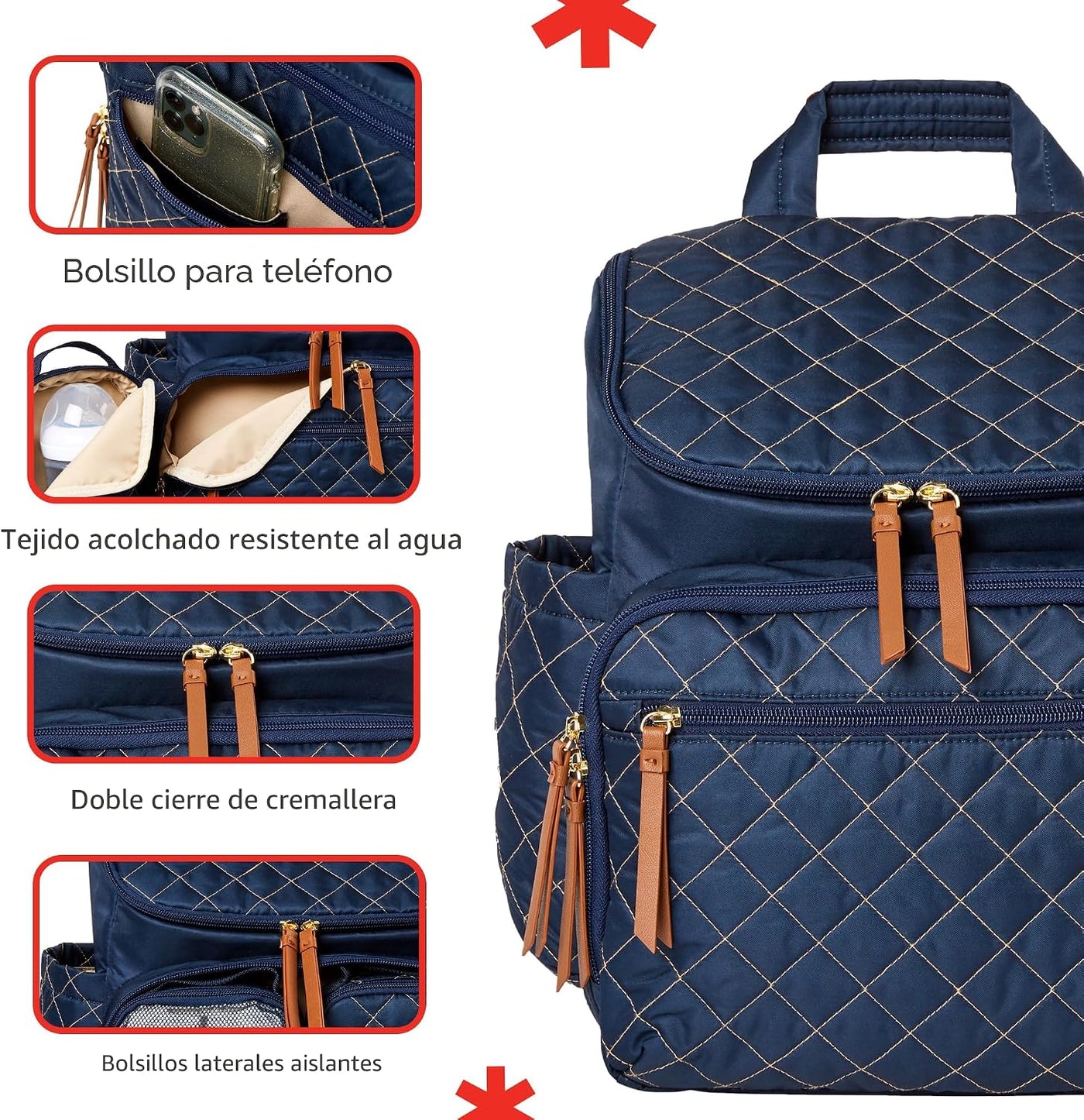 Skip Hop Mochila Bolsa de Pañales: Forma, bolsa de viaje multifunci...