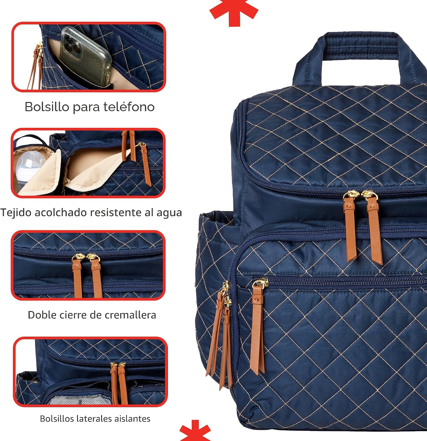 Skip Hop Mochila Bolsa de Pañales: Forma, bolsa de viaje multifunci...