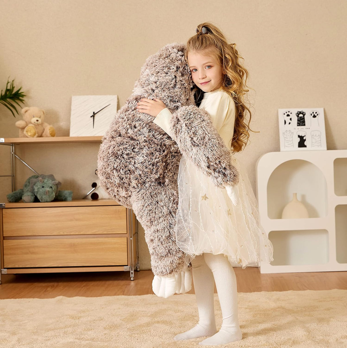 EARTHSOUND - Juguete de peluche gigante de perezoso, peluche grande...