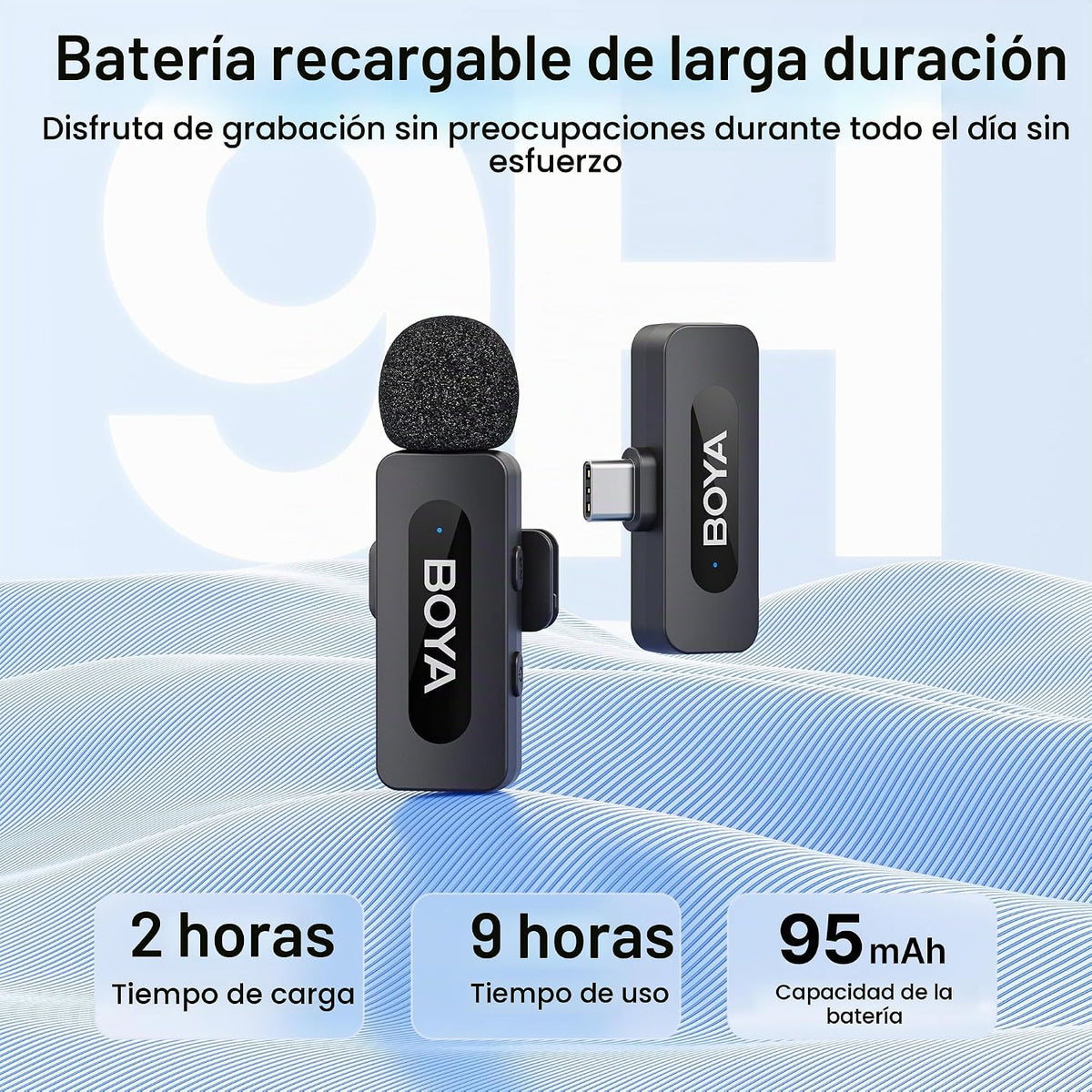 Micrófonos inalámbricos BOYA BY-V10 para iPhone 17\/16\/15 y Androi...