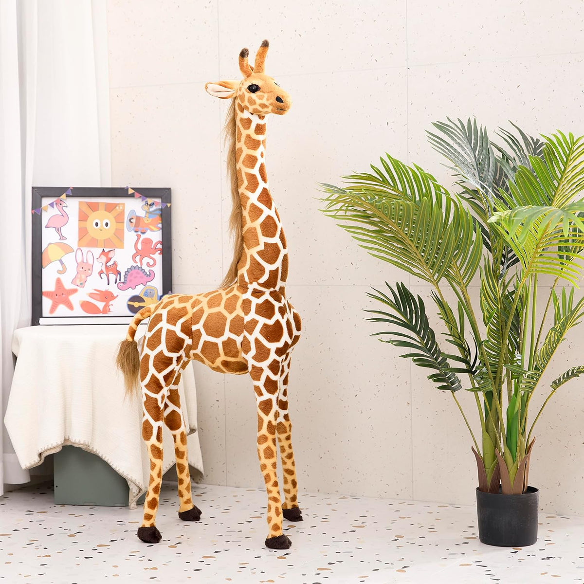 BRINJOY Juego de Jirafa de Peluche Gigante, Juguete de Peluche de J...
