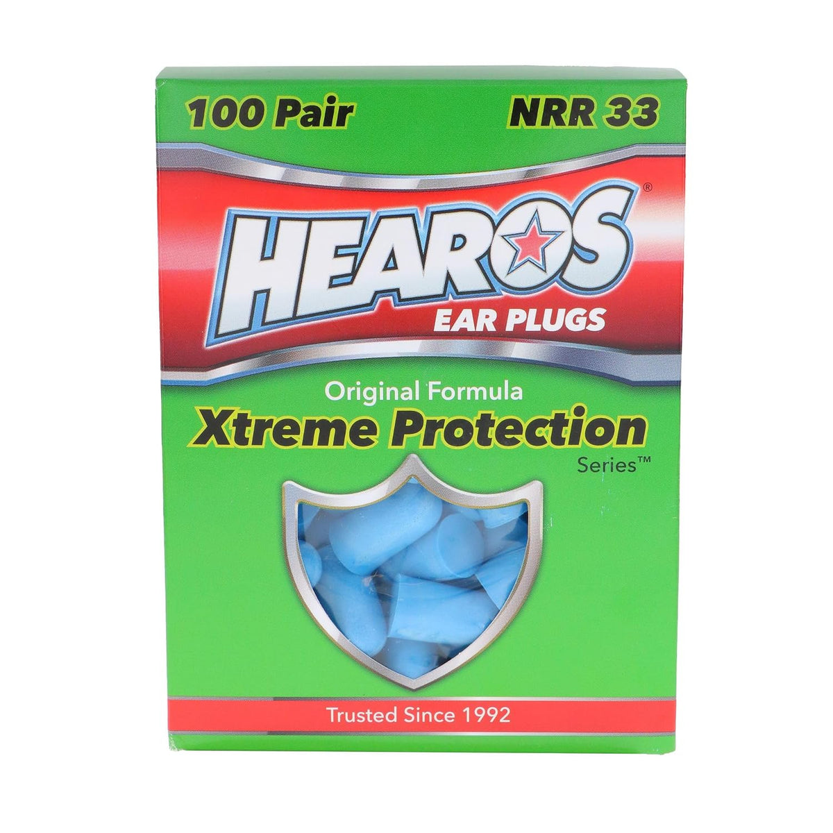 HEAROS Xtreme - Tapones para los oídos de espuma, 33 dB NRR, 100 pa...