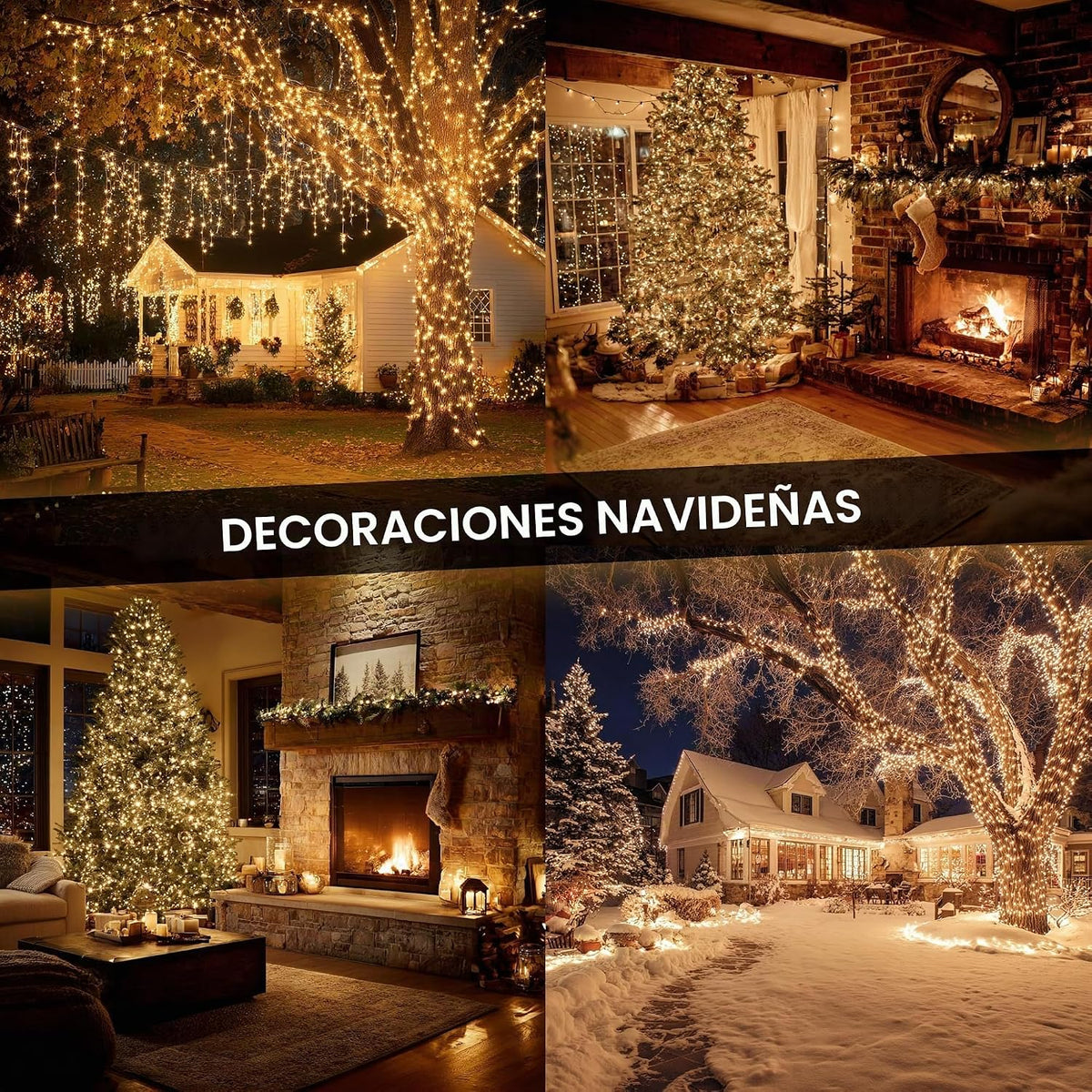 Dazzle Bright Guirnalda de luces de Navidad, 100 pies, 300 luces LE...