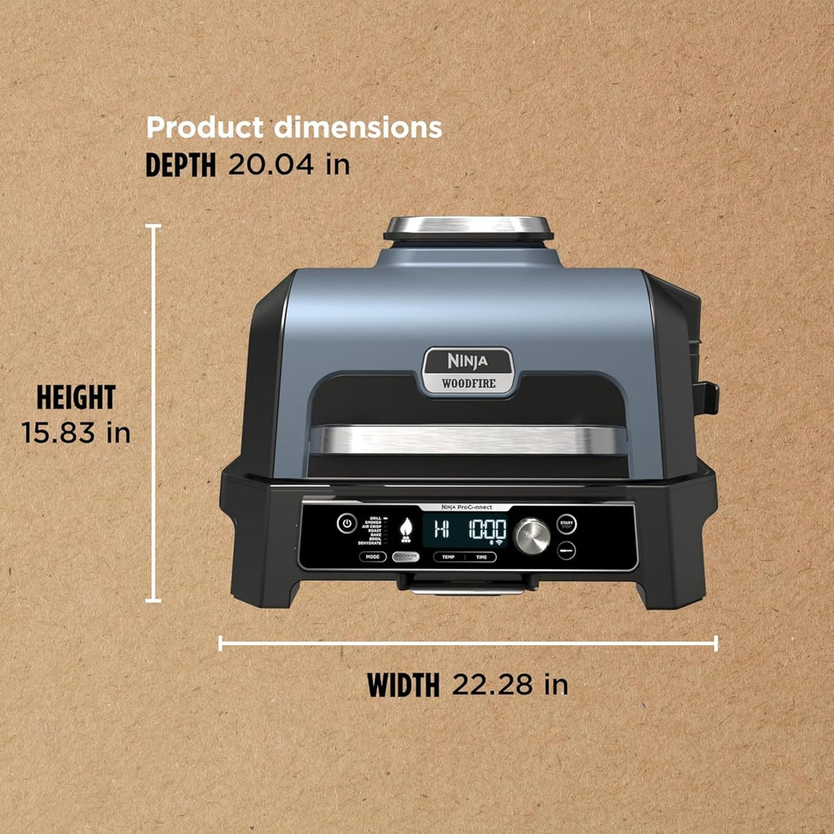 Ninja Woodfire ProConnect Premium XL - Parrilla y ahumador para ext...