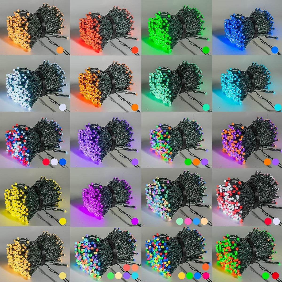 Dazzle Bright 66FT 200 LED Smart Color que cambia las luces navideñ...