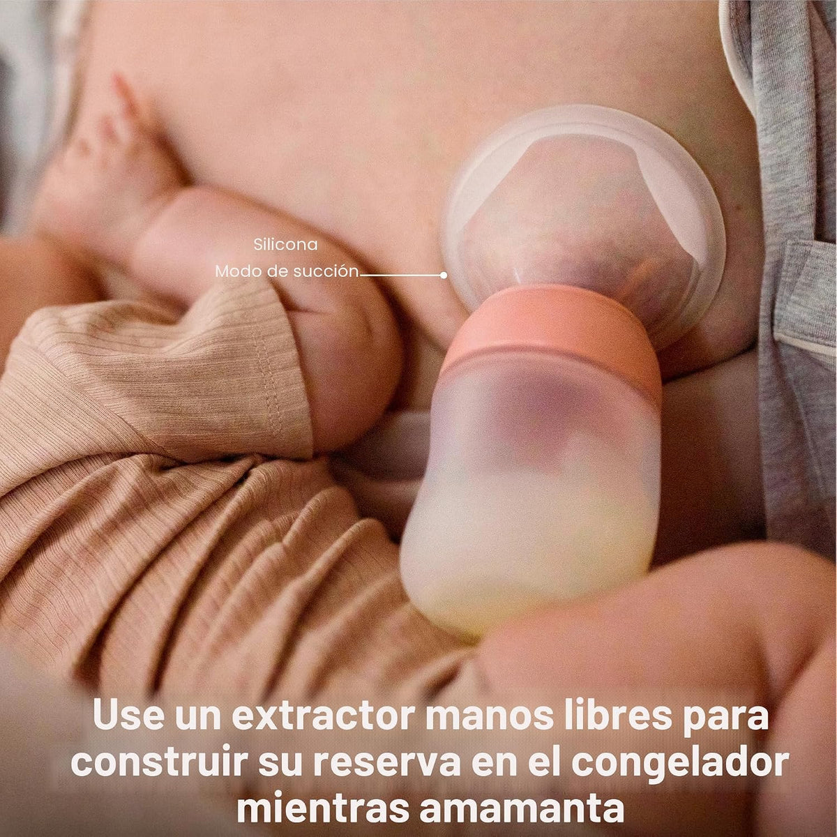 Frida - Extractor de leche 2 en 1, con ventosa manual y manos libre...