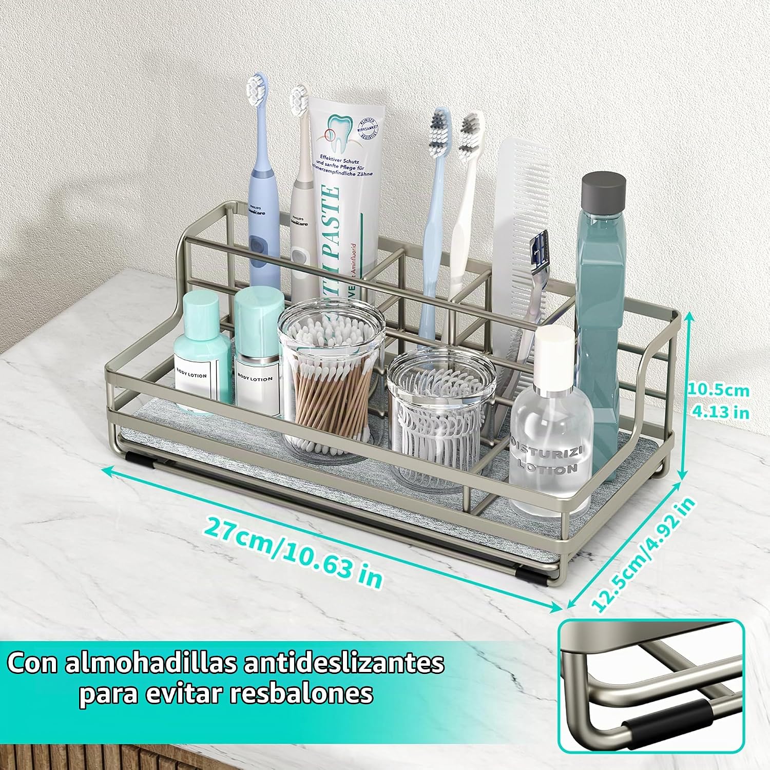 HapiRm Portacepillos de dientes para baño - Organizador de encimera...