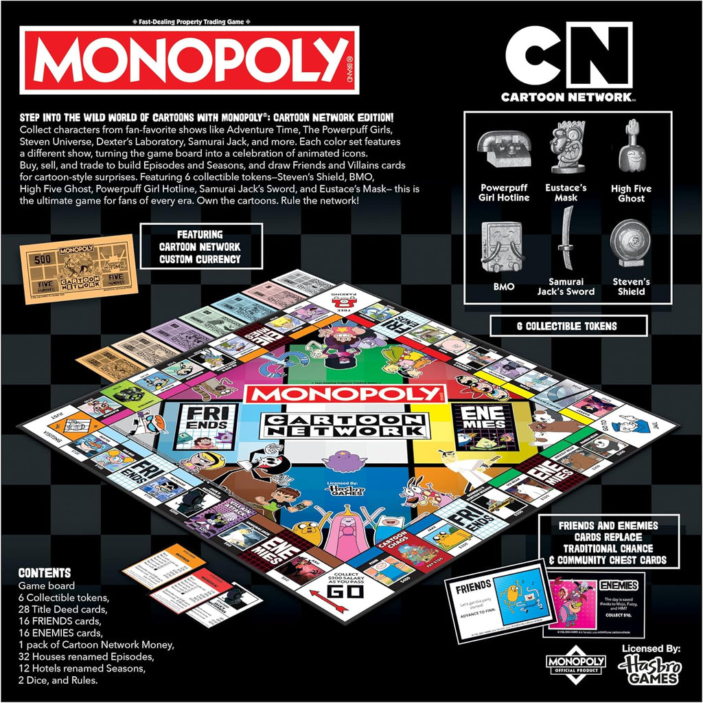 MONOPOLY: juego de mesa de Cartoon Network, compra vende personajes...