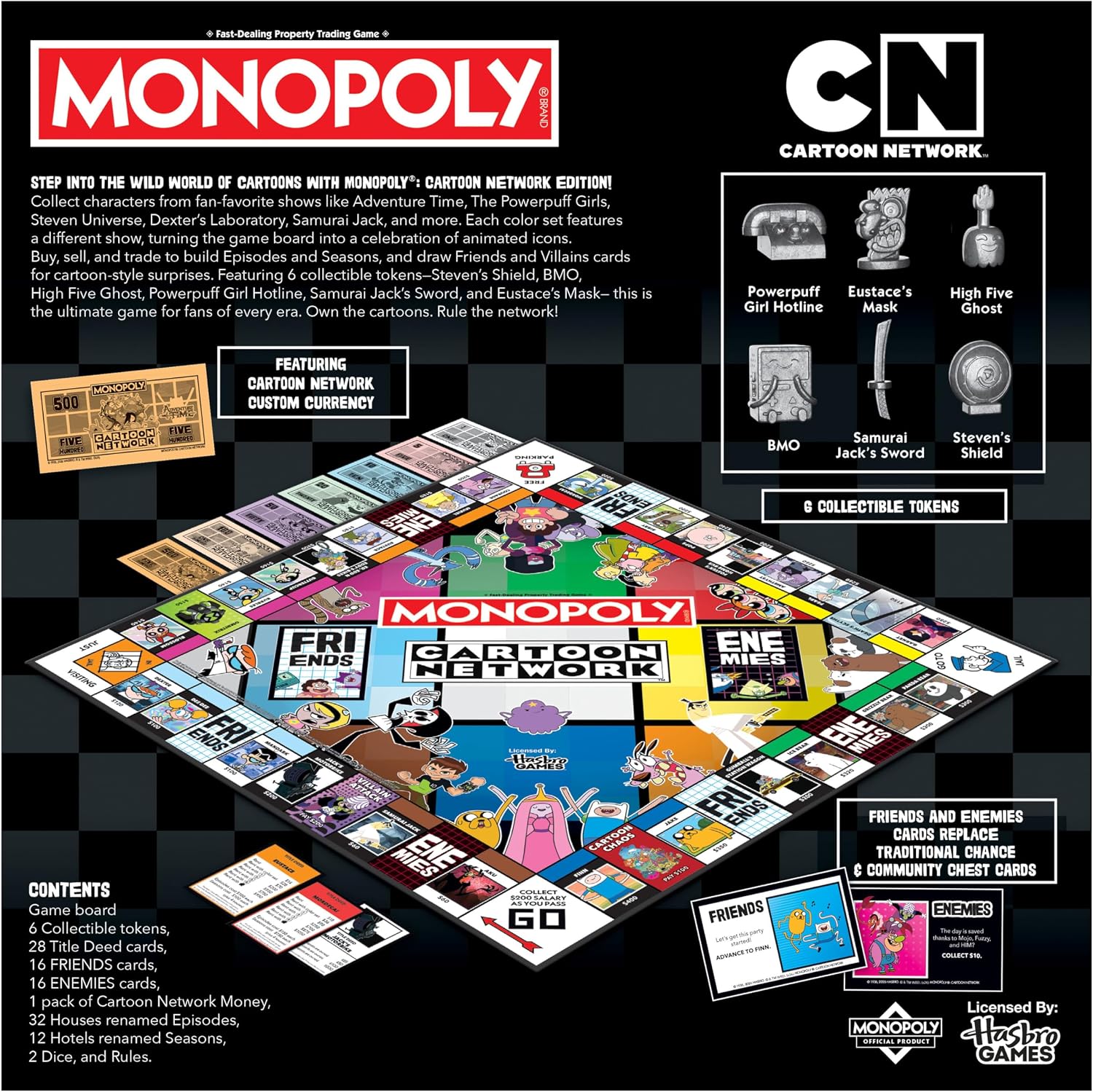 MONOPOLY: juego de mesa de Cartoon Network, compra vende personajes...