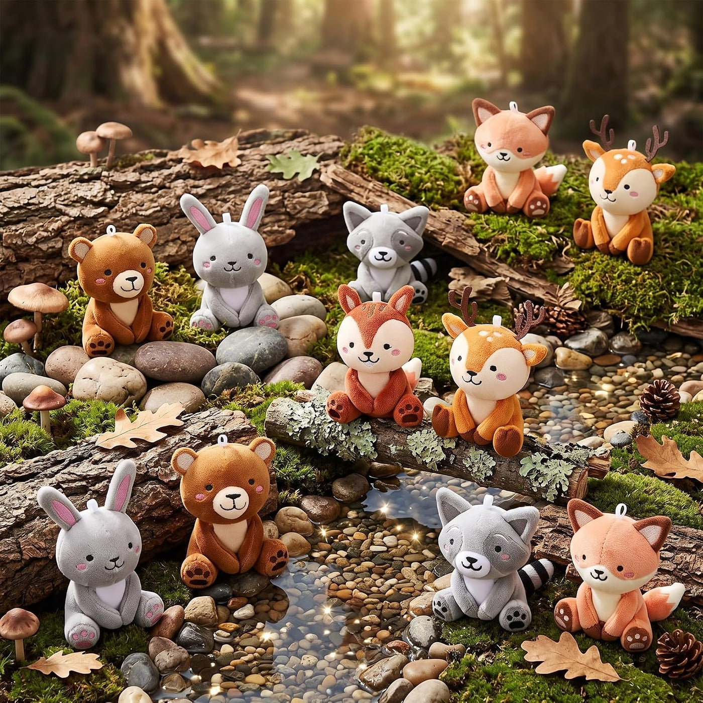 Aoriher Juego de 6 animales de peluche de 4 pulgadas, estilo regula...