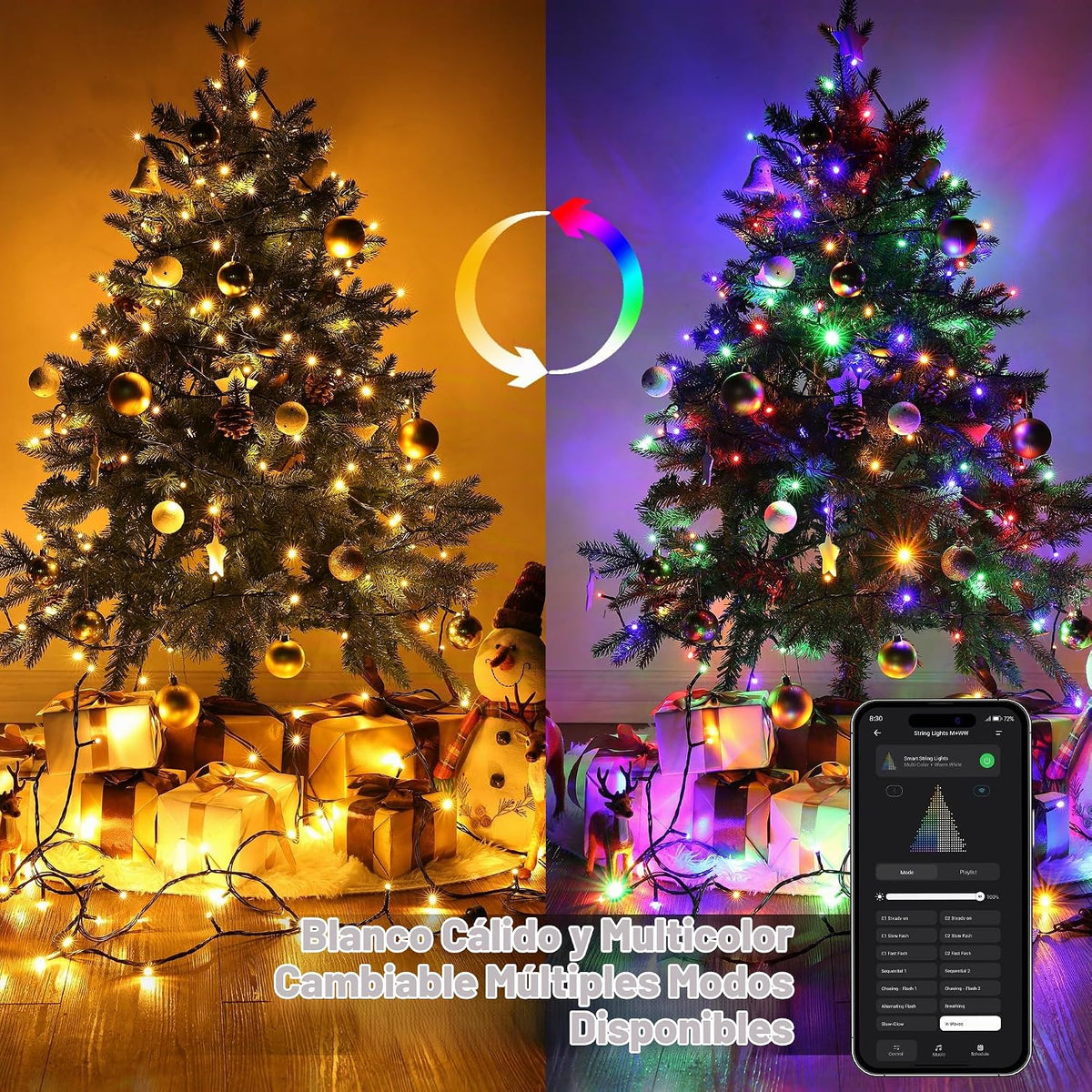 Brizled - Tira de luces inteligentes para Navidad, 20 metros \/ 66...