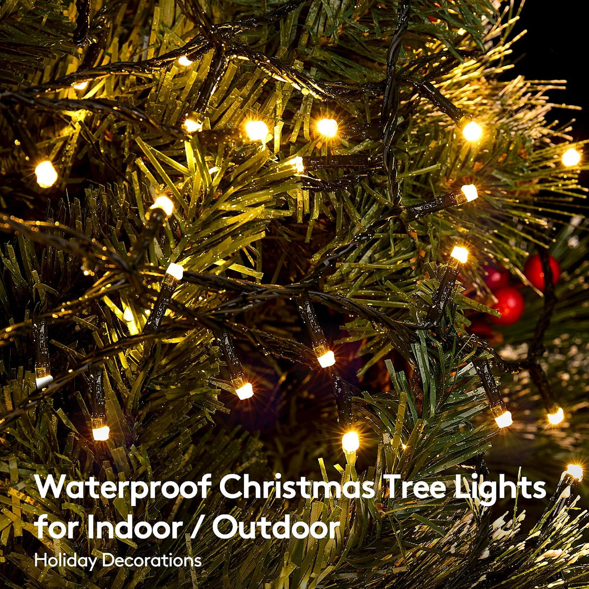 BlcTec - Luces de Navidad, 300 luces LED para árbol de Navidad de 1...